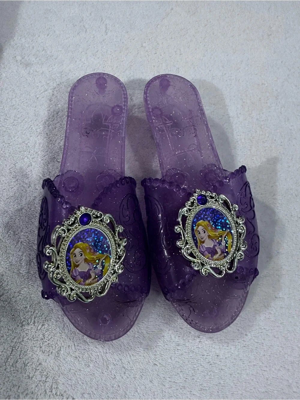 Disney Purple and Pink Rapunzel-Style Princess Costume with Wand and Shoes